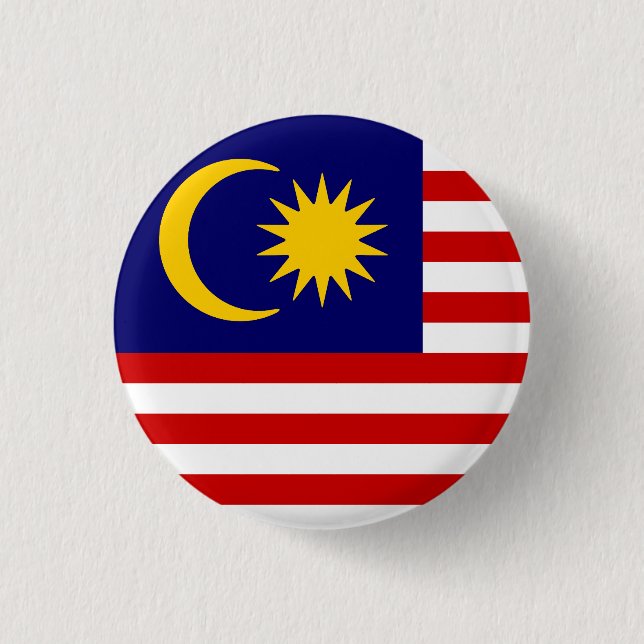 Malaysias flagga knapp (Framsida)