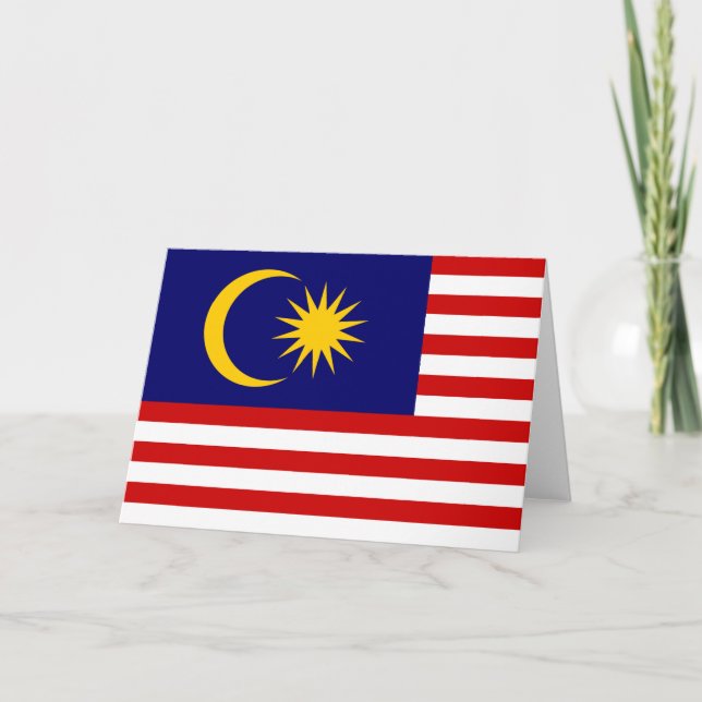 Malaysias flagga kort (Framsida)