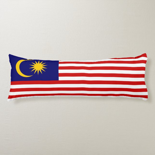 Malaysias flagga kroppskudde (Framsidan)