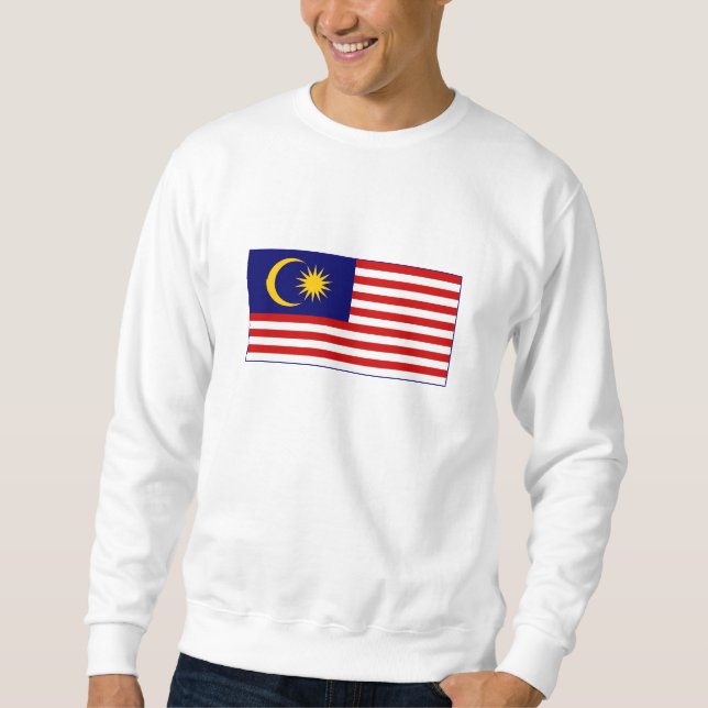 Malaysias flagga lång ärmad tröja (Framsida)