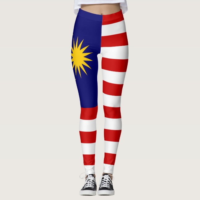 Malaysias flagga leggings (Framsida)