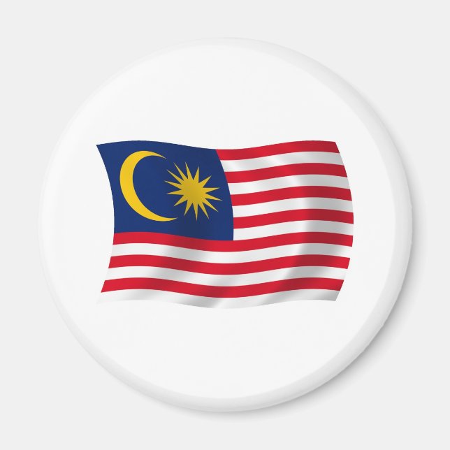 Malaysias flagga magnet (Framsidan)