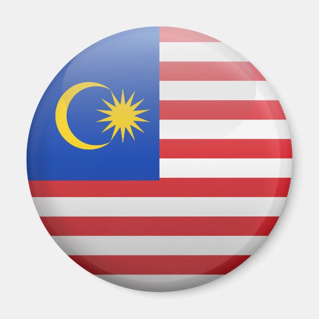 Malaysias flagga magnet (Framsidan)