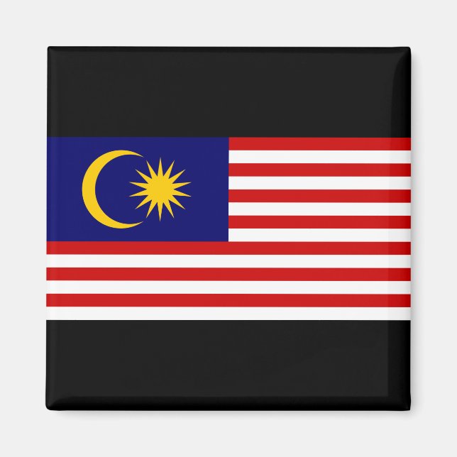 Malaysias flagga magnet (Framsidan)
