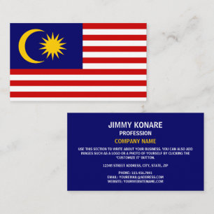 Malaysias Flagga, Malaysias Flagga Visitkort