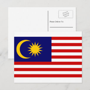 Malaysias Flagga, Malaysias Flagga Vykort