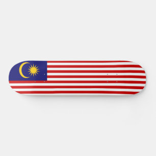 Malaysias flagga mini skateboard bräda 18,5 cm