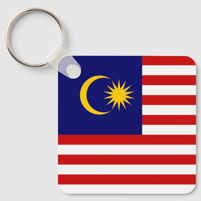 Malaysias flagga nyckelring (Framsida)
