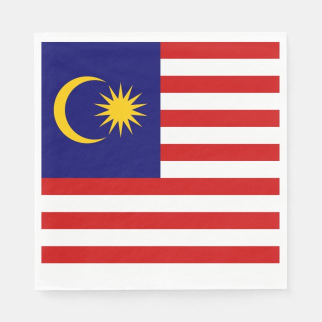 Malaysias flagga pappersservett (Framsidan)