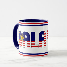 Malaysias Flagga Patriotic Coffee Mugg