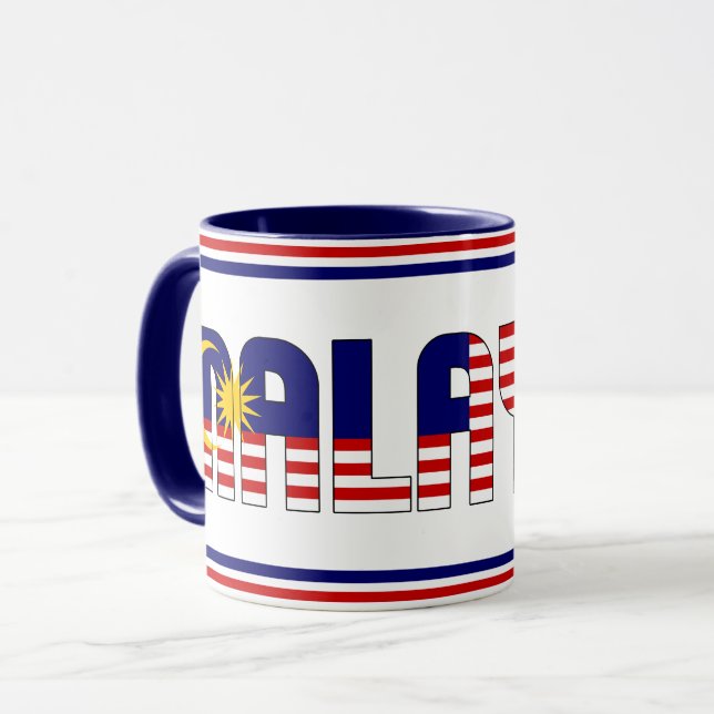Malaysias Flagga Patriotic Coffee Mugg (Framsida vänster)