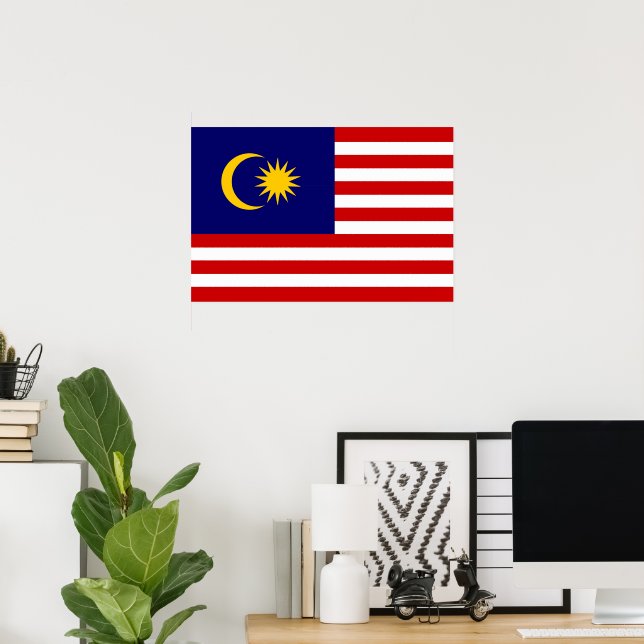 Malaysias flagga poster (Hemmakontoret)