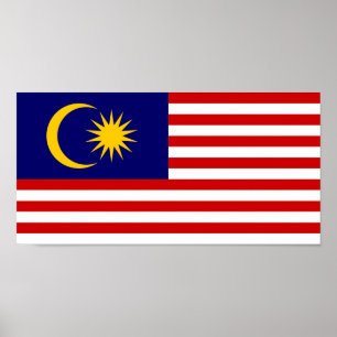 Malaysias flagga poster