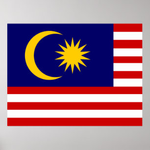 Malaysias flagga poster
