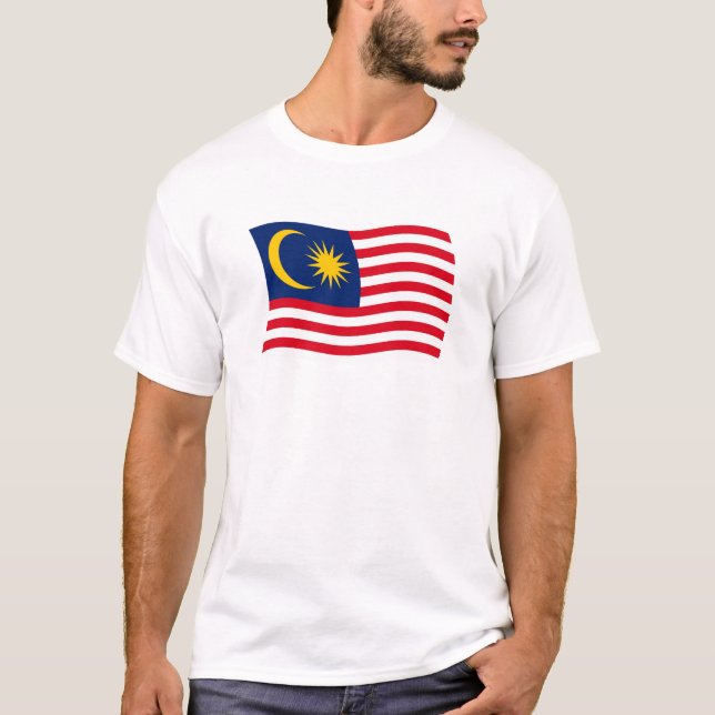 Malaysias flagga skjorta tee (Framsida)
