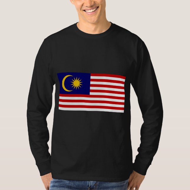 Malaysias flagga t shirt (Framsida)