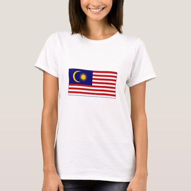 Malaysias flagga t shirt (Framsida)