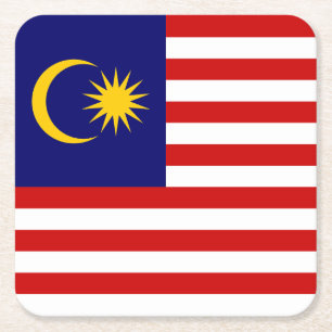 Malaysias flagga underlägg papper kvadrat