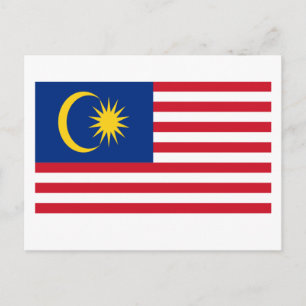 Malaysias flagga vykort
