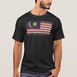 Malaysias nationella Flagga för för manar kvinnor T Shirt