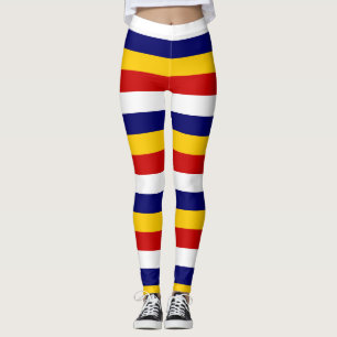 Malaysias nationella flaggas färger horisontellt r leggings