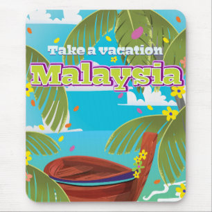 Malaysias reseaffisch tecknad art. musmatta