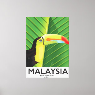 Malaysias Toucan-reseaffisch Canvastryck