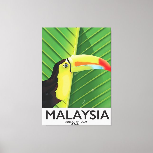 Malaysias Toucan-reseaffisch Canvastryck (Framsida)