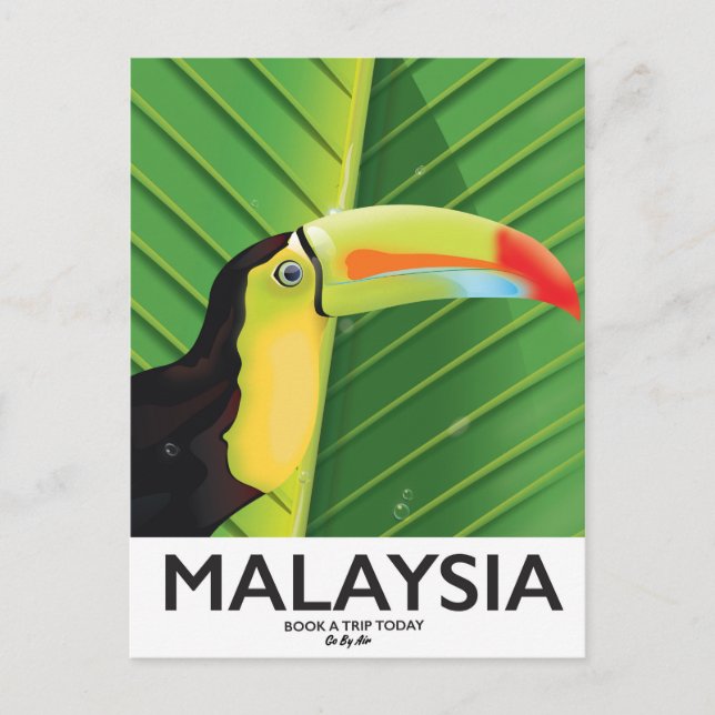 Malaysias Toucan-reseaffisch Vykort (Framsida)