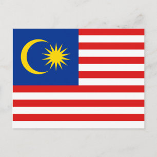 Malaysias vykort för Flagga