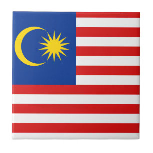 Malaysiaska flaggan keramisk platta kakelplatta