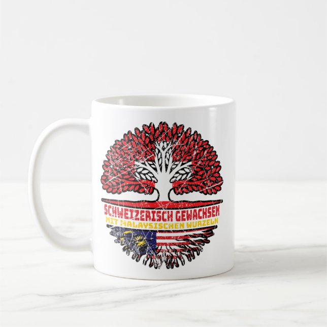 Malaysisch Schweizer Schweiz Baum Wurzel Kaffemugg (Vänster)