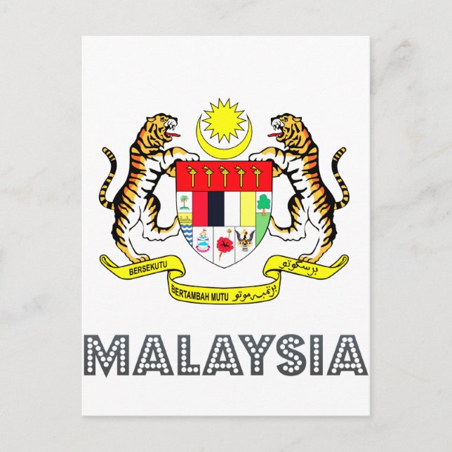 Malaysisk Emblem Vykort (Framsida)