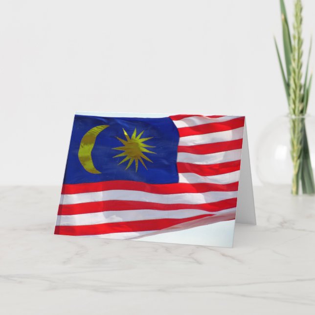 malaysisk flagga kort (Framsida)