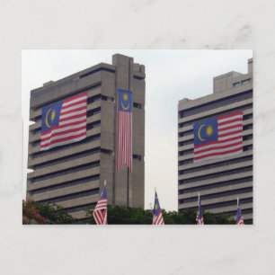 malaysiska flagga vykort