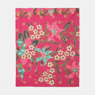 Malaysiska indonesiska Batik Art Mönster Fleecefilt