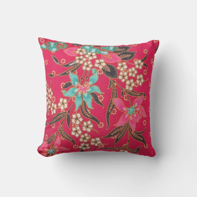 Malaysiska indonesiska Batik Art Mönster Kudde (Framsida)