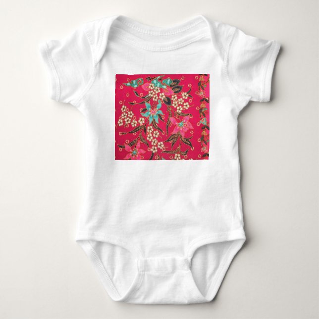 Malaysiska indonesiska Batik Art Mönster T Shirt (Framsida)