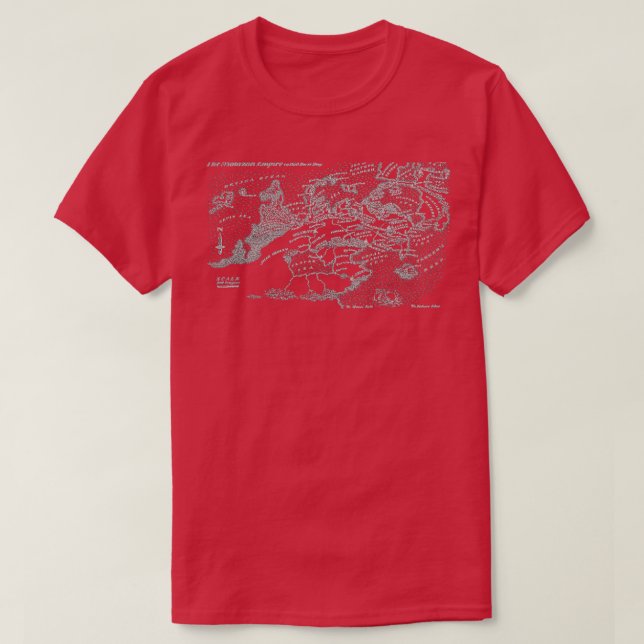 Malazan Seven Cities Map White Design T Shirt (Design framsida)