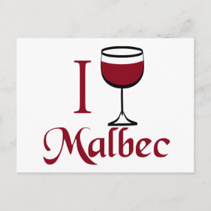 Malbec Vin Älskare-gåvor Vykort