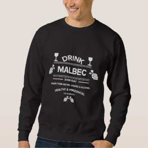 Malbec Vin Drinkers Exporter Importörers hemmade Lång Ärmad Tröja