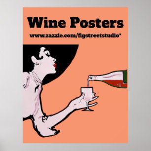 Malbec Vin Vintage Dam Poster