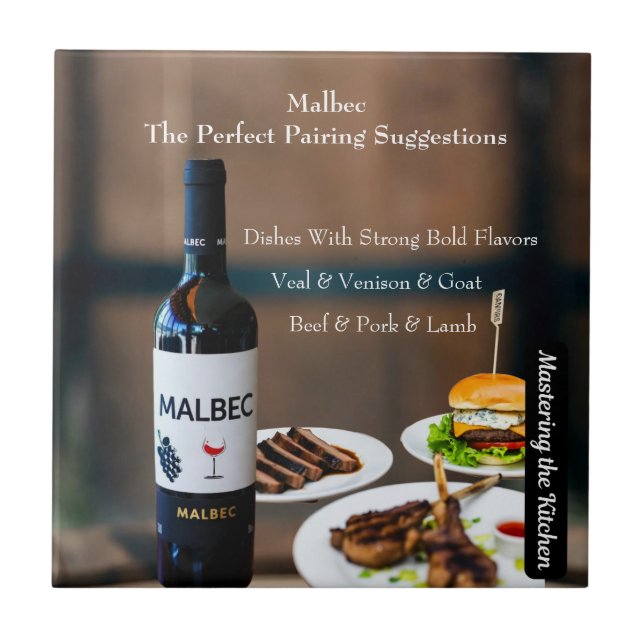 Malbec Vinparning Guide/Mastering the Kitchen Kakelplatta (Framsidan)