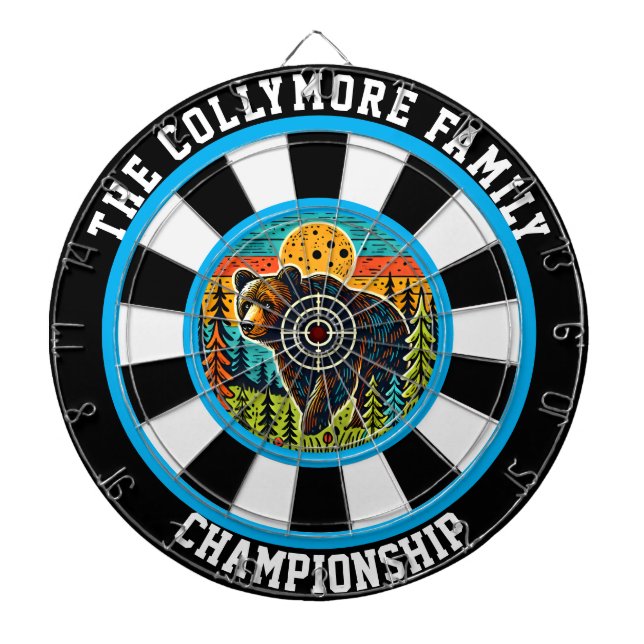 Målbild av Grizzly Bear Darttavla (Framsidan)