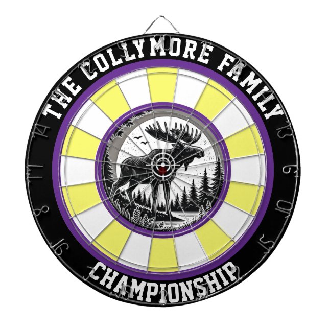 Målbild av moosskogen darttavla (Framsidan)