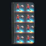 "Målbindning: Animeradens pojkes Perfekt Kick" Plånboksfodral För Samsung Galaxy S5<br><div class="desc">Bild i en 3D-animerad är en fotbollsspelare med fotboll och brand under honom</div>