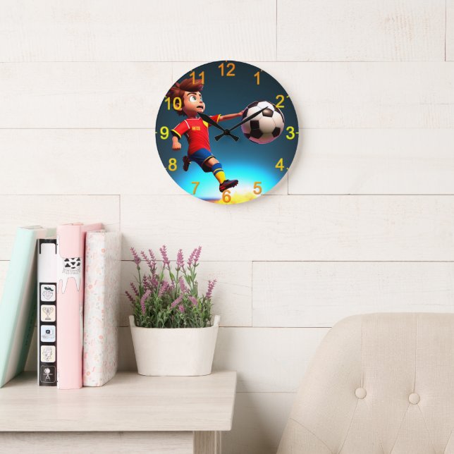 "Målbindning: Animeradens pojkes Perfekt Kick" Stor Klocka (Läsesal)