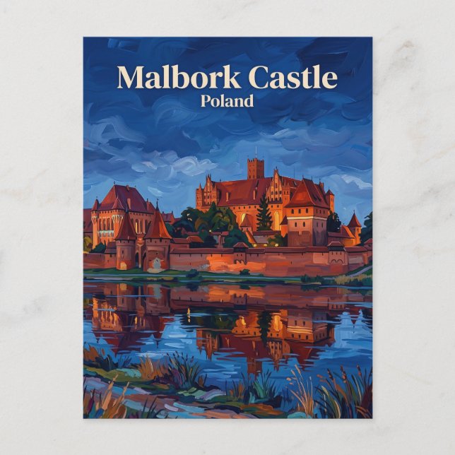 Malbork slott Polen Vykort (Framsida)