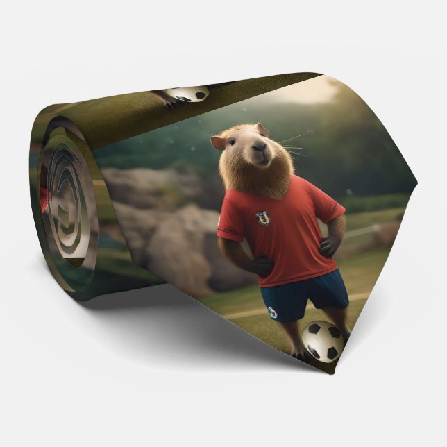 "Målbrev: Fotbollsstjärnan Capybara" Slips (Rullad)