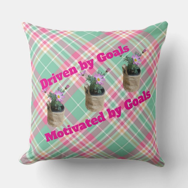 Målbrev som drivs av mål dekorativ kudde (Framsida)